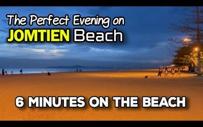 6 Minutes on Jomtien Pattaya Beach on the Gulf of Thailand. September 2023