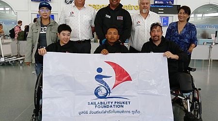 Thai sailors showcasing their talent at the 2nd South East Asia Parasailing Championship, organized by Sailability Hong Kong and the Sailing Federation of Hong Kong, China