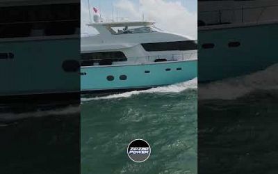 Pacific Mariner 85 yacht at Palm Beach Inlet. #luxuryyacht #palmbeach #yachts #pacificmariner