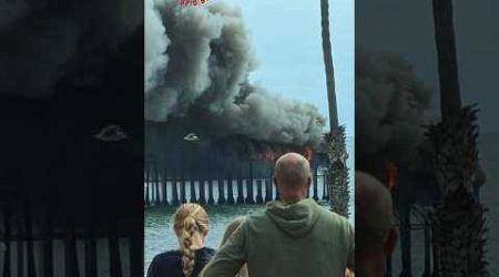 Historic Oceanside Pier Engulfed in Massive Fire as Ruby&#39;s Restaurant Destroyed