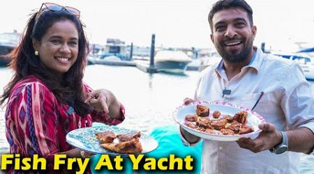 Fish fry at Jabbar Bhai Yachts...