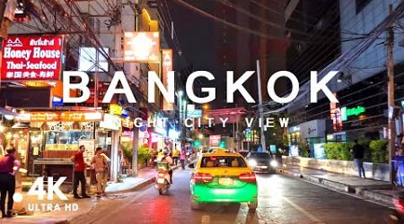 [4K] Bangkok Sukhumvit Road Night Atmosphere and City Sounds