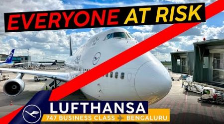 DANGEROUS LUFTHANSA Flight in BUSINESS CLASS on a 747 