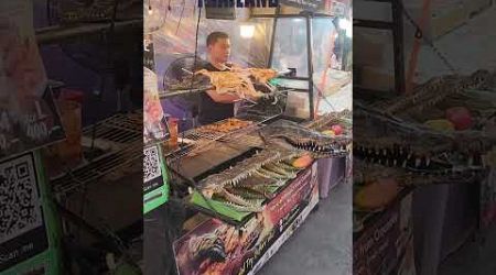 crocodile food in pattaya thailand #streetfood #crocodile #thailand #kannadavlogs