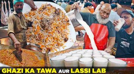 Best Tawa Maghaz &amp; Pulao, Ghazi Restaurant, Korangi | Lassi Lab Malir | Karachi Street Food Pakistan