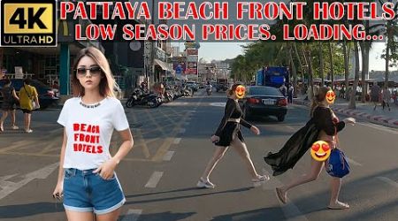 Pattaya Beach Road Beach Front Hotels with decreasing prices 2024 May Thailand