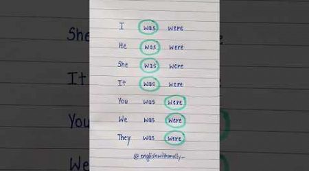 Was / Were #english #grammar #education #englishtips