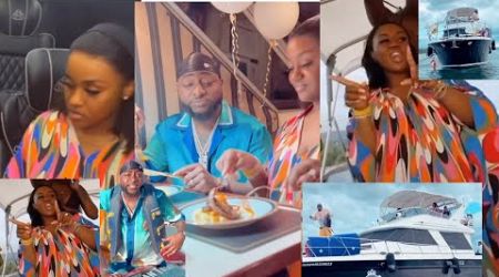 Chioma Hubby Davido Charters Yacht boat for Chioma in Celebration of her 29th birthday in Jamaica