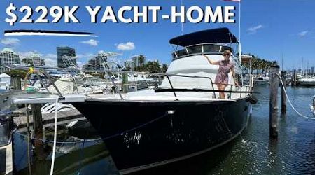 $229,000 Classic Yacht Tour / CanNOT afford a house on the Water? You Can Live aboard This!