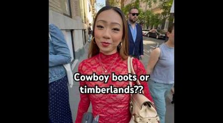 Cowboy boots or timberland’s? #fashiontrends #timbs #trends #2024