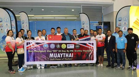 First Muay Thai tourists touch down ready to touch gloves