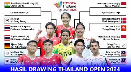 Hasil Drawing Thailand Open 2024. Ada Perang Saudara Di Babak Pertama #thailandopen2024