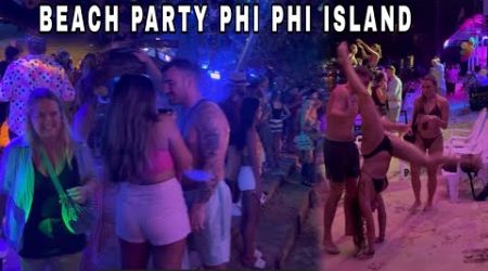 Crazy Beach Party in Phi Phi Island Thailand beach 