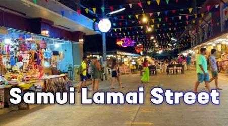 Samui Lamai Street | THAILAND 2024 #walkingtour #walkingvideo #thailand