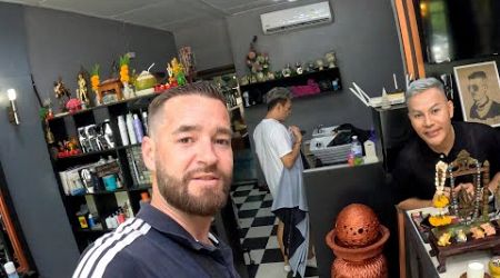 Passport bro day 12 Thailand got a Haircut In Maenam Koh Samui and wife forget helmet