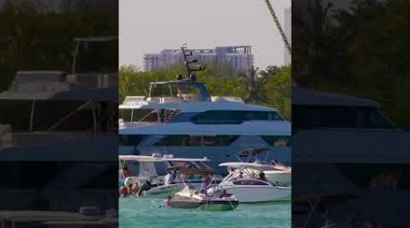 Mega Yacht Passing the Haulover Sandbar in Miami, Florida