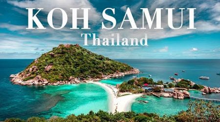 Flying Over Koh Samui Thailand 4k UHD - Relaxing Music With Beautiful Natural Landscape