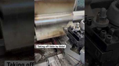 Turning Stainless in lathe. #cnc #machine #cool #technology #metal #fyp #shorts #lathe #metalworking