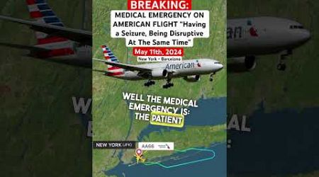 MEDICAL EMERGENCY ON AMERICAN FLIGHT “Having a Seizure, Being Disruptive At The Same Time” #shorts