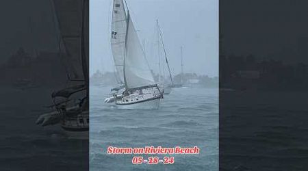 Storm on Riviera Beach #storm #boat #sailboat #yacht #yachtlife #yachtworld
