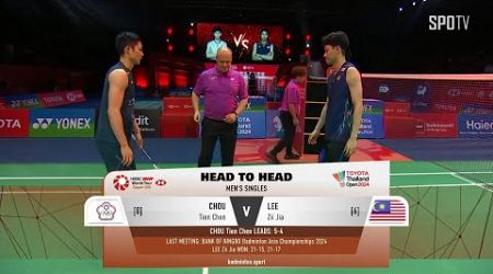 [BWF] MS - Semifinals｜LEE Zii Jia vs CHOU Tien Chen H/L | TOYOTA THAILAND OPEN 2024