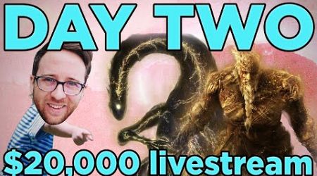 48 Hours, $20,000. Marathoning Elden Ring for Mental Health | #StayDetermined Day 2