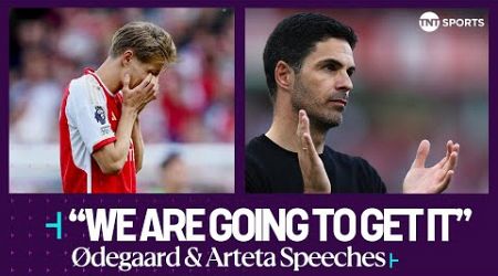 Mikel Arteta &amp; Martin Odegaard address the Arsenal crowd after Premier League title heartbreak 