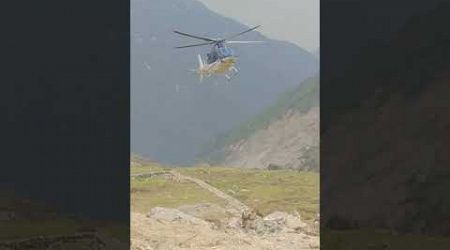 halicoptr landing in kedarnath 