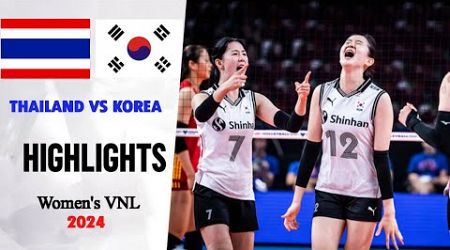 Thailand vs Korea Highlights (19-5-2024) Women&#39;s VNL 2024 | Volleyball nations league 2024