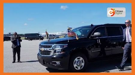 President William Ruto&#39;s convoy departs Hartsfield Jackson International Airport in Atlanta