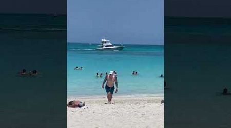 Yacht off the shore, Bimini ￼ Bahamas ￼