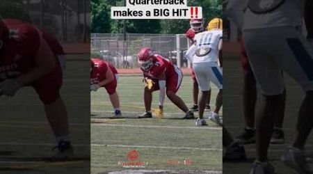 Quarterback made a BIG HIT playing Safety‼️ #football #highshcoolfootball #louisville #sports