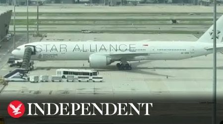 Watch again: View of Singapore Airline aircraft at Thai airport after being hit by severe turbulence