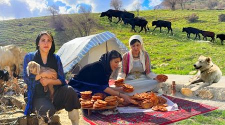 Studying Iran&#39;s Nomadic Lifestyle! A Mix of Baking Bread and Traditional Dishes