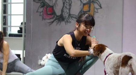 This 23-year-old animal lover opened a studio so people can attend yoga classes with their dogs