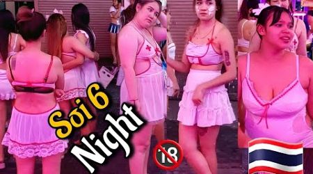 [4k]Soi 6 Bar girls | Pattaya night life 2024 | Hot Lady | #thailandnightlife