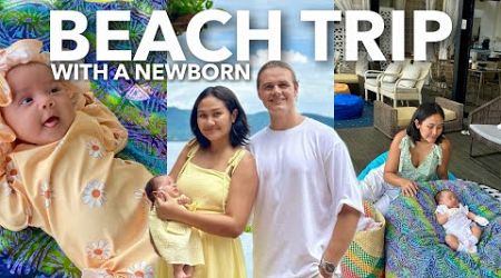 First Time Family Travel | Newborn&#39;s First Beach Trip out of Manila