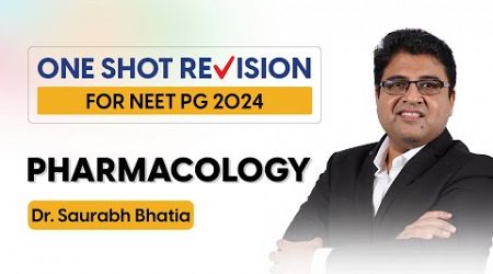 Revise Pharmacology in One Session | Mission NEET PG 24 One Shot Revision By Dr. Saurabh Bhatia