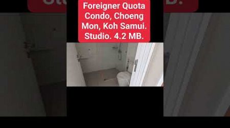Foreigner Quota Condo, Choeng Mon, Koh Samui. Studio type. 4.2 MB.