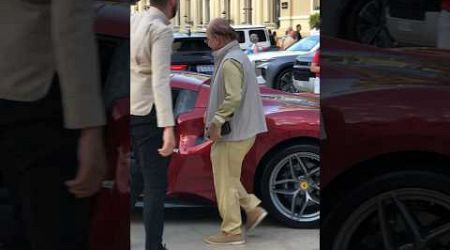 Elegant rich entering his Ferrari Pista Casino #billionaire #monaco #luxury #trending #lifestyle