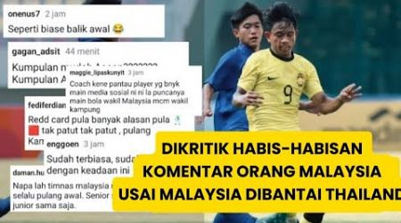 DIKRITIK HABIS-HABISAN!! Komentar Orang Malaysia, Usai Malaysia U-16 Dibantai Thailand U-16