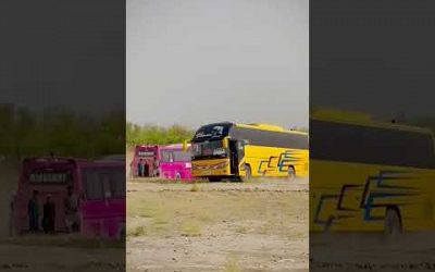 baloch driver experience folding too Karachi #bus #bustours #travel #gadi #transport #buses #tourist