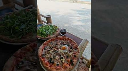 Pizza with sea view. one pizza about $10-11. Welcome #samui #thailand #youtube #pizza #food #travel