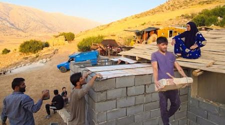 Amir&#39;s family helps tiling the bathroom ceiling of Milad and Mahin&#39;s house