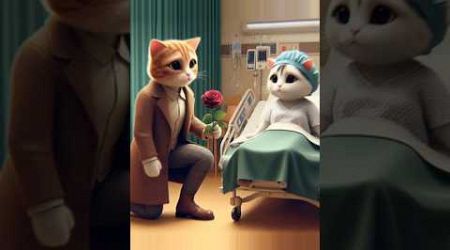 cat proposed to his girlfriend on the medical bed 