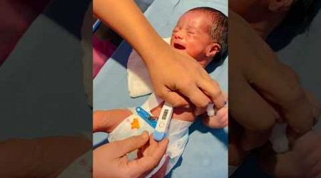 Newborn Baby Checked Temperature#nicu #medical #baby #viral