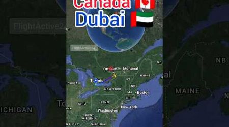 Toronto to Dubai flight Route ✈️ || Air Canada || AC56 || #aircanada #airindia#travel