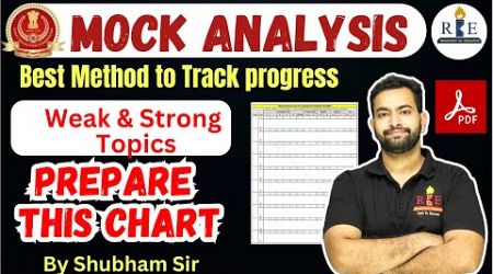 Mock analysis chart for SSC CGL 2024 &amp; 2025 by Shubham Sir| This will help a lot
