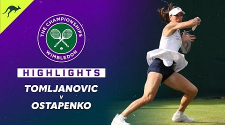 Ajla Tomljanovic v Jelena Ostapenko - 2024 Wimbledon: Round 1 Highlights | Wide World of Sports