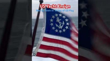 The US Yacht Ensign may be flown in place of the US flag aboard US vessels in US waters. #4thofjuly